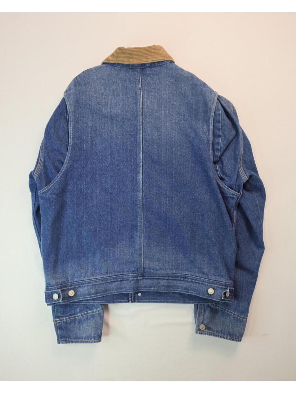 Polo Ralph Lauren Dungaree Vintage 90s Red Plaid Lined Denim Jacket Mens Large L - Picture 2 of 7
